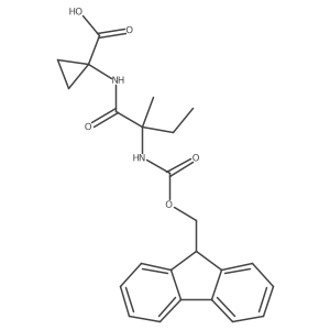 1-[2-({[(9H-fluoren-9-yl)methoxy]carbonyl}amino)-2-methylbutanamido]cyclopropane-1-carboxylic acid结构式