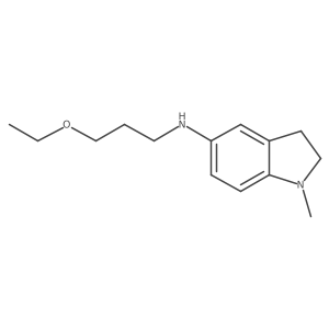 N-(3-ethoxypropyl)-1-methyl-2,3-dihydro-1H-indol-5-amine结构式