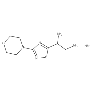 1-[3-(Morpholin-4-yl)-1,2,4-oxadiazol-5-yl]ethane-1,2-diamine hydrobromide结构式