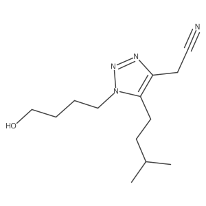 2-[1-(4-hydroxybutyl)-5-(3-methylbutyl)-1H-1,2,3-triazol-4-yl]acetonitrile结构式