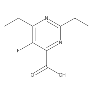 2,6-Diethyl-5-fluoropyrimidine-4-carboxylic acid结构式