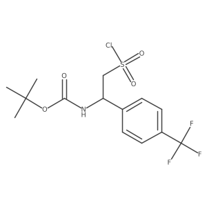 tert-butyl N-[2-(chlorosulfonyl)-1-[4-(trifluoromethyl)phenyl]ethyl]carbamate Structure