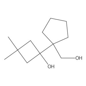 1-[1-(Hydroxymethyl)cyclopentyl]-3,3-dimethylcyclobutan-1-ol Structure