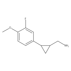 rac-[(1R,2R)-2-(3-fluoro-4-methoxyphenyl)cyclopropyl]methanamine Structure
