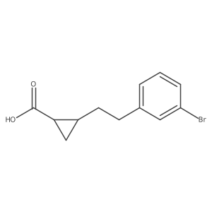 rac-(1R,2R)-2-[2-(3-bromophenyl)ethyl]cyclopropane-1-carboxylic acid Structure