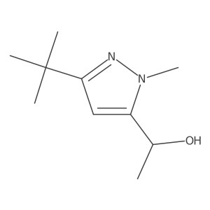(1S)-1-(3-tert-butyl-1-methyl-1H-pyrazol-5-yl)ethan-1-ol结构式