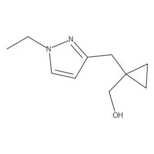 {1-[(1-ethyl-1H-pyrazol-3-yl)methyl]cyclopropyl}methanol Structure