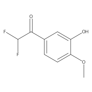 2,2-Difluoro-1-(3-hydroxy-4-methoxyphenyl)ethan-1-one Structure