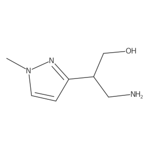 3-amino-2-(1-methyl-1H-pyrazol-3-yl)propan-1-ol结构式