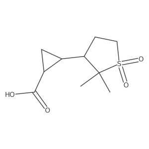2-(2,2-Dimethyl-1,1-dioxo-1lambda6-thiolan-3-yl)cyclopropane-1-carboxylic acid Structure