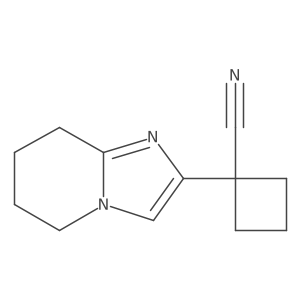 1-{5H,6H,7H,8H-imidazo[1,2-a]pyridin-2-yl}cyclobutane-1-carbonitrile结构式