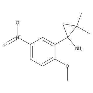 1-(2-Methoxy-5-nitrophenyl)-2,2-dimethylcyclopropan-1-amine Structure