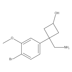 3-(Aminomethyl)-3-(4-bromo-3-methoxyphenyl)cyclobutan-1-ol Structure