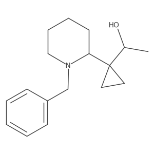 1-[1-(1-Benzylpiperidin-2-yl)cyclopropyl]ethan-1-ol结构式