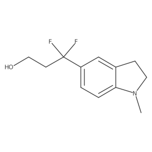 3,3-difluoro-3-(1-methyl-2,3-dihydro-1H-indol-5-yl)propan-1-ol Structure