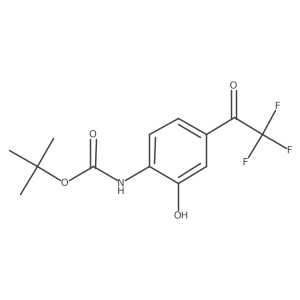 tert-butyl N-[2-hydroxy-4-(trifluoroacetyl)phenyl]carbamate结构式