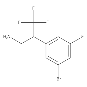 2-(3-Bromo-5-fluorophenyl)-3,3,3-trifluoropropan-1-amine结构式