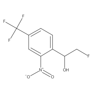 2-Fluoro-1-[2-nitro-4-(trifluoromethyl)phenyl]ethan-1-ol结构式