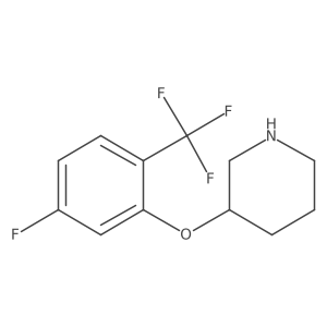 3-[5-Fluoro-2-(trifluoromethyl)phenoxy]piperidine结构式