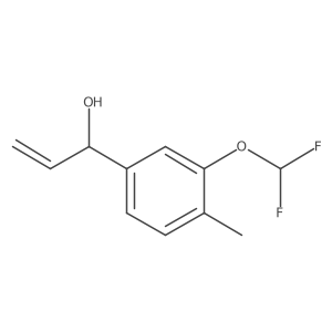 1-[3-(Difluoromethoxy)-4-methylphenyl]prop-2-en-1-ol结构式