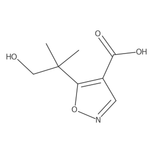 5-(1-Hydroxy-2-methylpropan-2-yl)-1,2-oxazole-4-carboxylic acid Structure