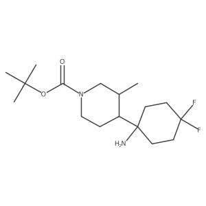 Tert-butyl 4-(1-amino-4,4-difluorocyclohexyl)-3-methylpiperidine-1-carboxylate Structure