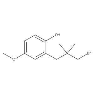 2-(3-Bromo-2,2-dimethylpropyl)-4-methoxyphenol结构式