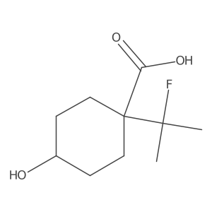 1-(2-Fluoropropan-2-yl)-4-hydroxycyclohexane-1-carboxylic acid Structure
