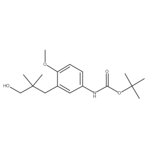 tert-butyl N-[3-(3-hydroxy-2,2-dimethylpropyl)-4-methoxyphenyl]carbamate结构式