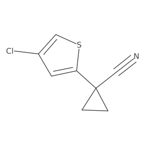 1-(4-Chlorothiophen-2-yl)cyclopropane-1-carbonitrile结构式