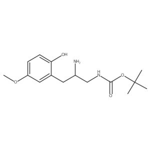 tert-butyl N-[2-amino-3-(2-hydroxy-5-methoxyphenyl)propyl]carbamate Structure