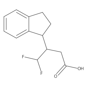 3-(2,3-dihydro-1H-inden-1-yl)-4,4-difluorobutanoic acid Structure