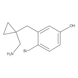 3-{[1-(Aminomethyl)cyclopropyl]methyl}-4-bromophenol结构式