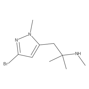 [1-(3-bromo-1-methyl-1H-pyrazol-5-yl)-2-methylpropan-2-yl](methyl)amine Structure