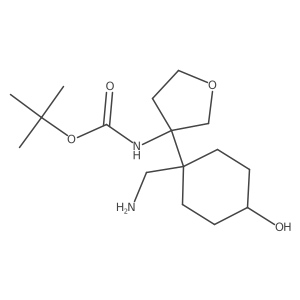tert-butyl N-{3-[1-(aminomethyl)-4-hydroxycyclohexyl]oxolan-3-yl}carbamate Structure