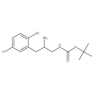 tert-butyl N-[2-amino-3-(5-chloro-2-hydroxyphenyl)propyl]carbamate结构式