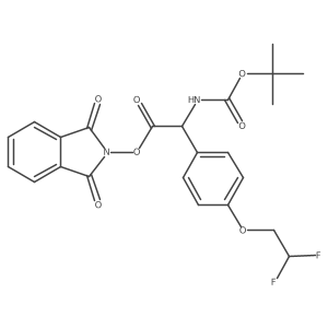 1,3-dioxo-2,3-dihydro-1H-isoindol-2-yl 2-{[(tert-butoxy)carbonyl]amino}-2-[4-(2,2-difluoroethoxy)phenyl]acetate Structure