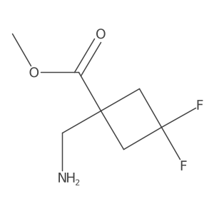 Methyl 1-(aminomethyl)-3,3-difluorocyclobutane-1-carboxylate结构式