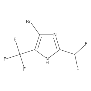 4-Bromo-2-(difluoromethyl)-5-(trifluoromethyl)-1H-imidazole结构式