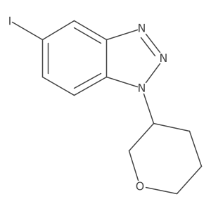 5-iodo-1-(oxan-3-yl)-1H-1,2,3-benzotriazole结构式