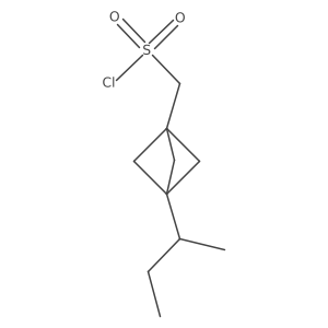 (3-Butan-2-yl-1-bicyclo[1.1.1]pentanyl)methanesulfonyl chloride Structure
