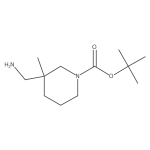 tert-Butyl (S)-3-(aminomethyl)-3-methylpiperidine-1-carboxylate结构式