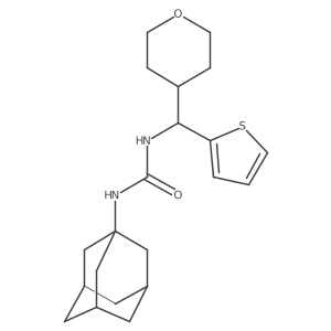 3-(Adamantan-1-yl)-1-[(oxan-4-yl)(thiophen-2-yl)methyl]urea结构式