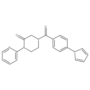4-(4-(1H-pyrrol-1-yl)benzoyl)-1-(pyridin-2-yl)piperazin-2-one结构式