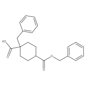 4-Benzyl-1-[(benzyloxy)carbonyl]piperidine-4-carboxylic acid结构式