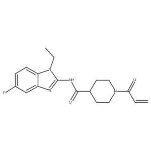 1-Acryloyl-N-(1-ethyl-5-fluoro-1H-benzo[d]imidazol-2-yl)piperidine-4-carboxamide结构式