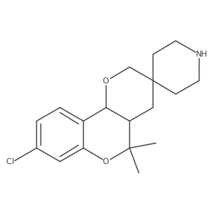 (4a'S,10b'S)-8'-chloro-5',5'-dimethyl-4a',10b'-dihydro-2'H,4'H,5'H-spiro[piperidine-4,3'-pyrano[3,2-c]chromene] Structure