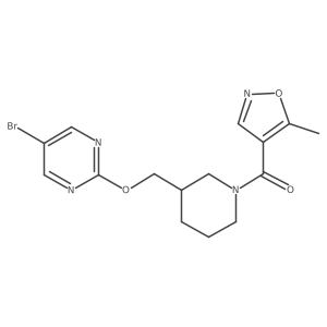 5-Bromo-2-{[1-(5-methyl-1,2-oxazole-4-carbonyl)piperidin-3-yl]methoxy}pyrimidine结构式