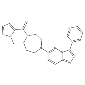 1-(1-methyl-1H-pyrazole-5-carbonyl)-4-[3-(pyridin-3-yl)-[1,2,4]triazolo[4,3-b]pyridazin-6-yl]-1,4-diazepane结构式