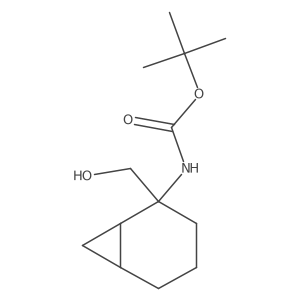 tert-butyl N-[2-(hydroxymethyl)bicyclo[4.1.0]heptan-2-yl]carbamate结构式